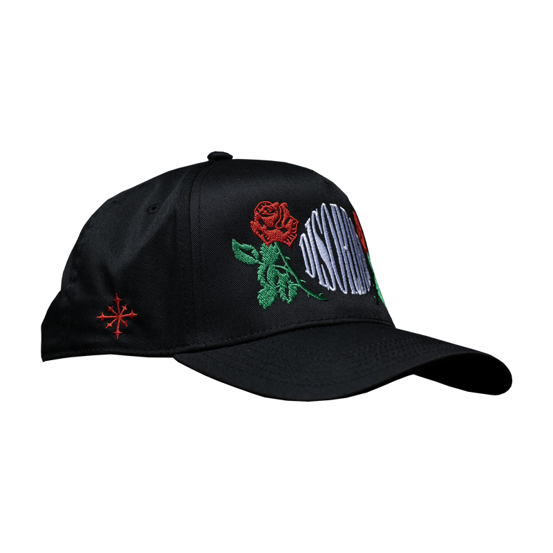 Rose Embroidery Snapback Hat