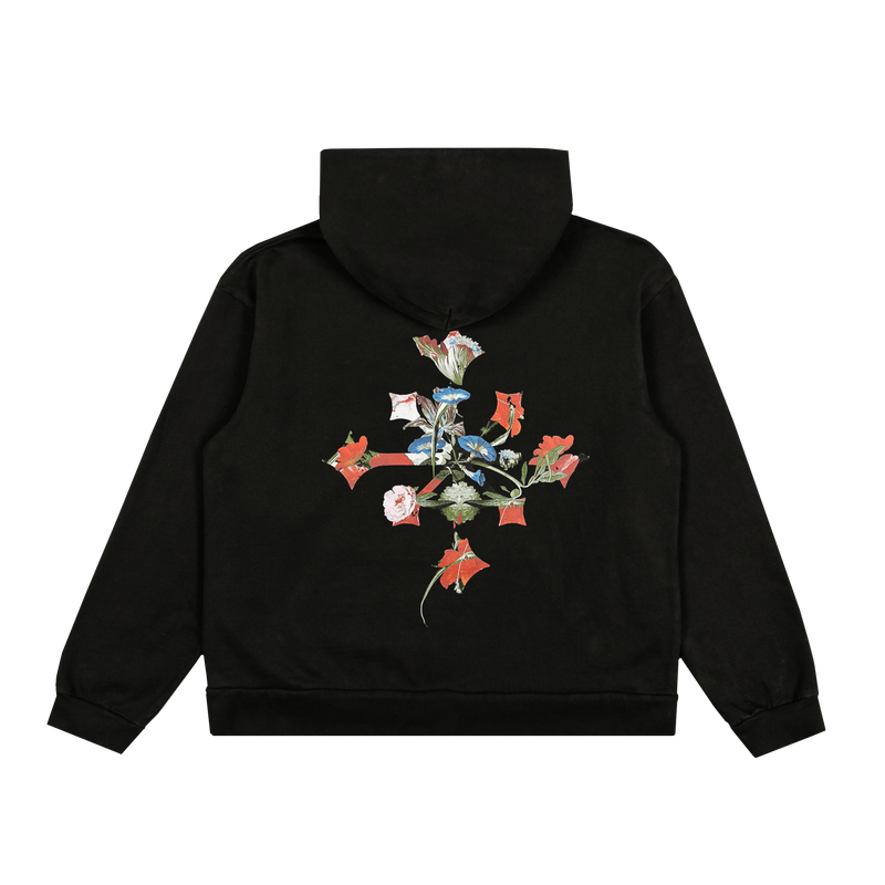 Floral Hooded Pull Over